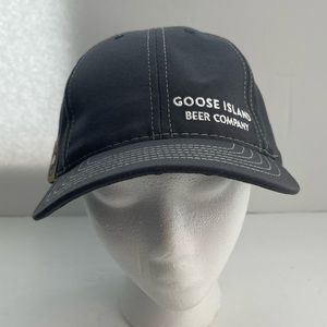 Goose Island Beer Company Black Snap Back Baseball Hat Logo Patch Brewery Cap